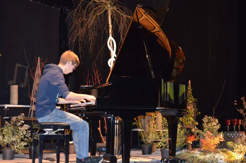 Nathan Leygnac a donné un aperçu de son talent de jeune pianiste. Il a travaillé sous la houlette de Bérangère, professeur du SIDEM. 