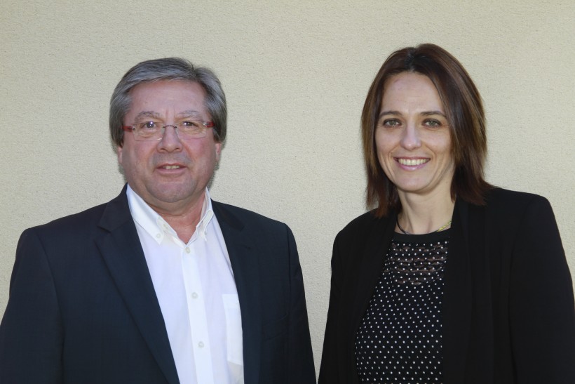 Gaëlle Berthevas (à droite) et Etienne Caignard