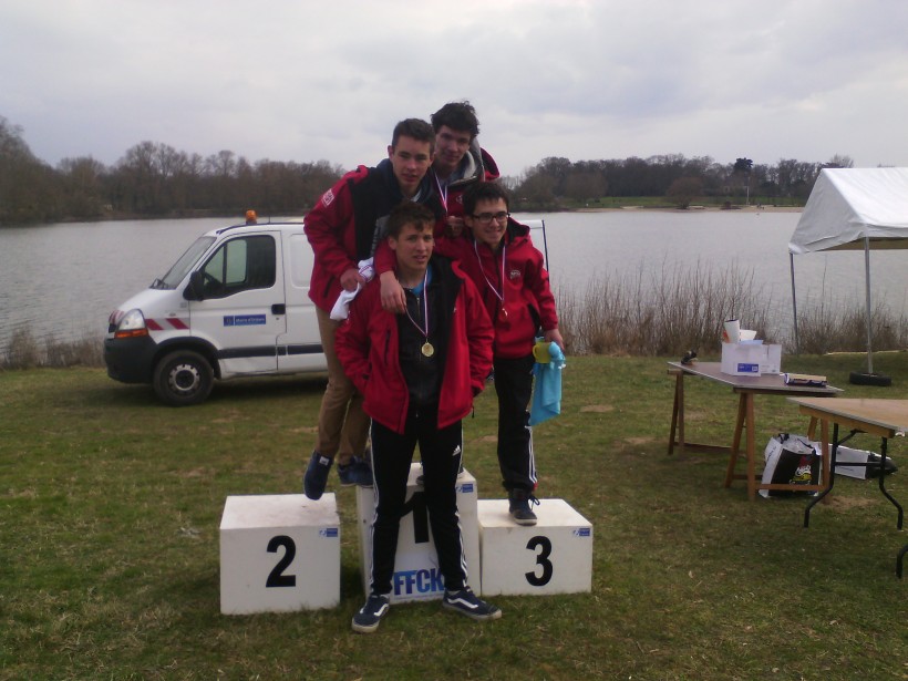 Le podium K4 : Mathis Chéa, Kilian Le Gouestre, Pierre-Louis Mayet et Gregoire Oillo