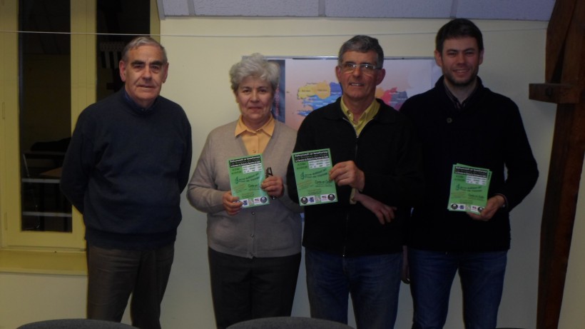 Des membres du bureau d'emglev bro gwened et co organisateurs: thierry jolivet (président ebg), tugdual kalvez, jean françois gouret,  et catherine latour 