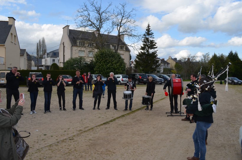 Le bagad est venu animer le tournoi