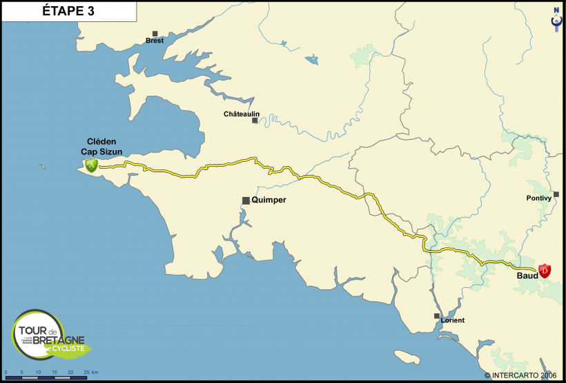 Etape 3 :27 avriL Baud / Cleden-Cap sizun, 192,9 km