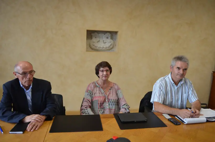 De gauche à droite : Georges Boeffard, Marie-Annick Martin, Michel Collin