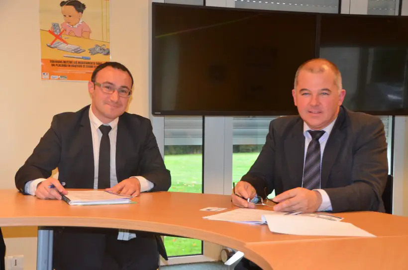 Yannick Chesnais (à droite) nouveau président de Soliha et Emmanuel Bertrand, le directeur.