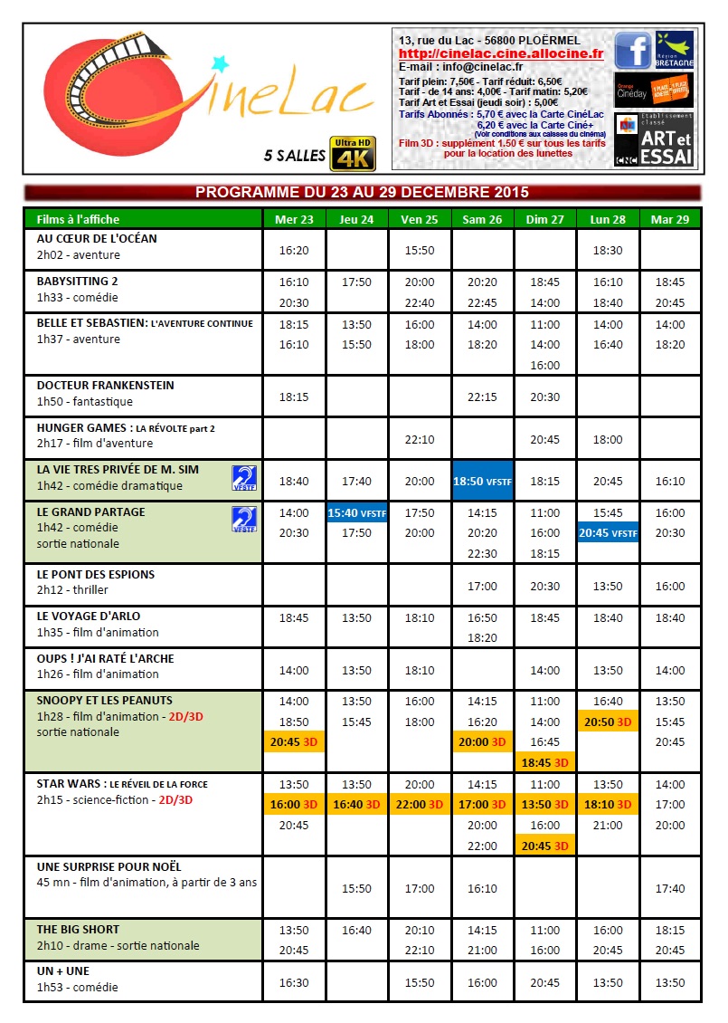 cine programme