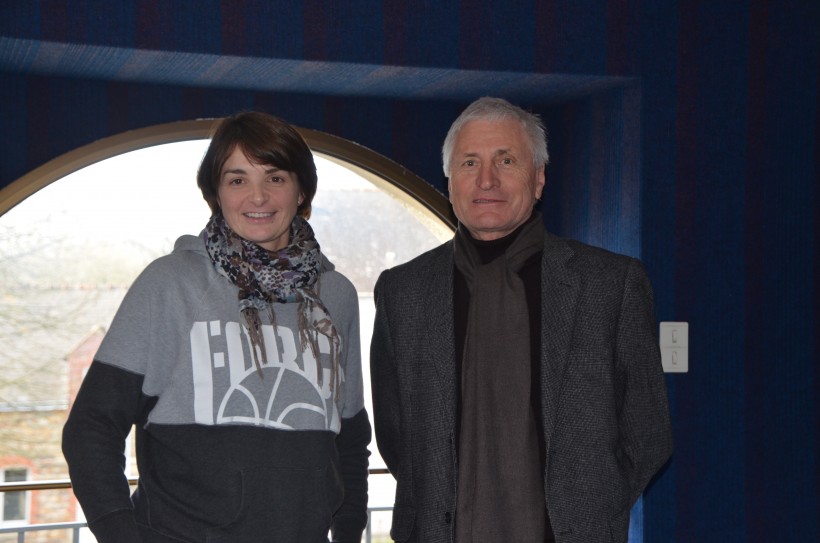 Céline Boillet et Joël Leveau, maire de Saint-Marcel