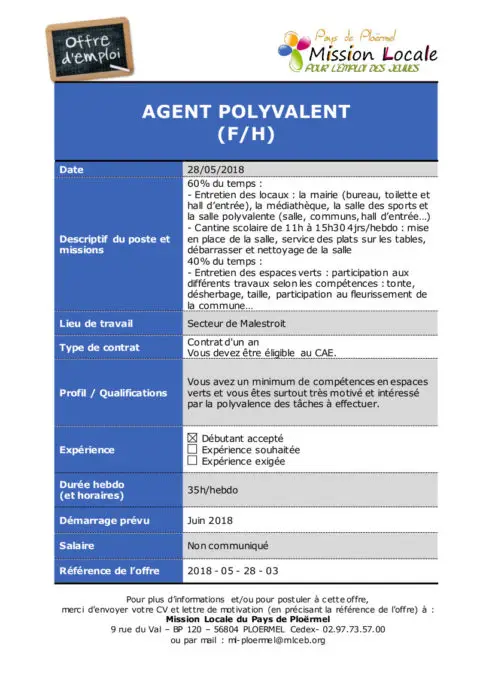 S22 - 2018 - 05 - 28 - 03 Agent polyvalent Missiriac